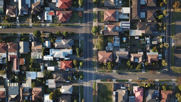 top-view photography of houses at daytime